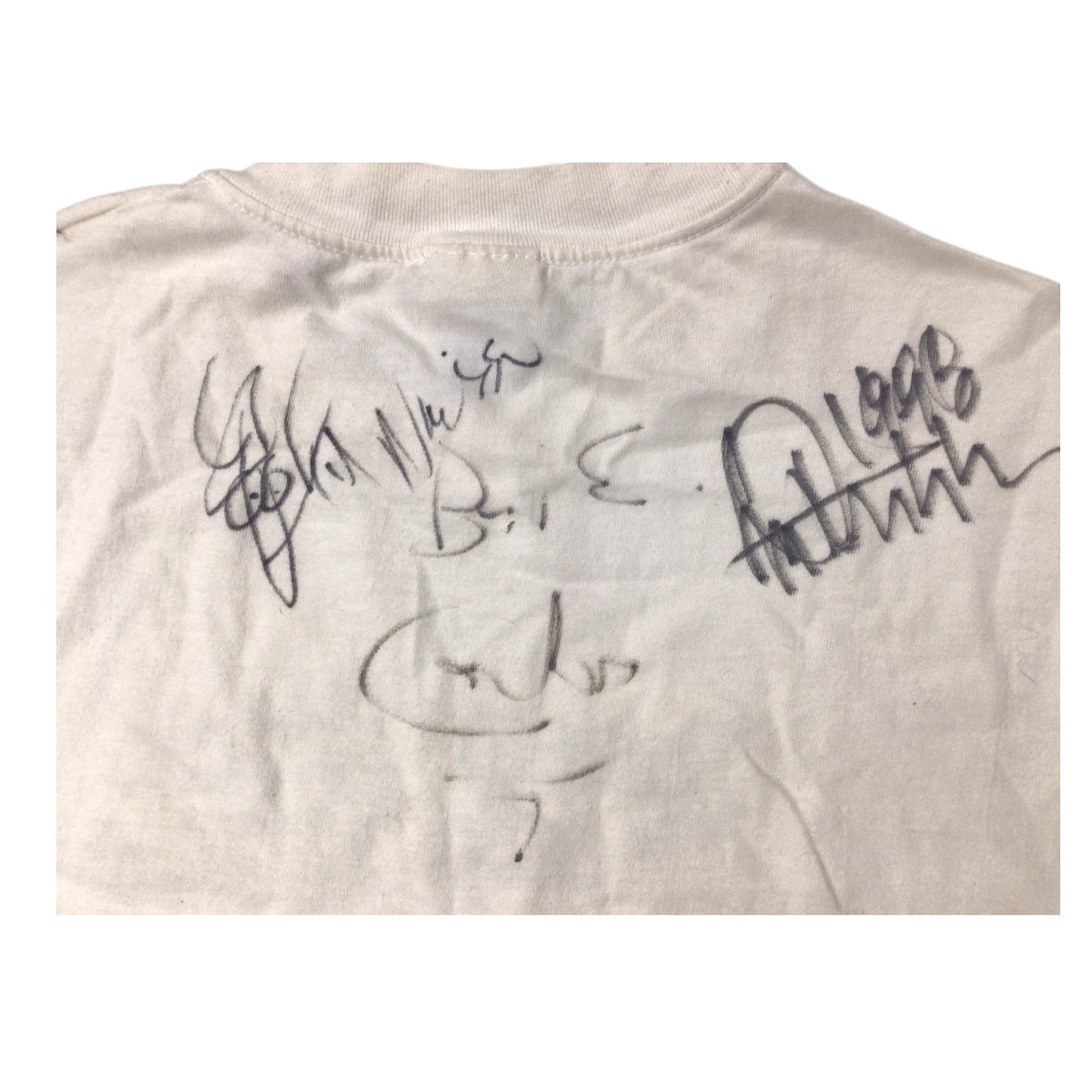 Cheap Trick Autographed T-Shirt L – 1990s Rock Band Tee with Four Signatures