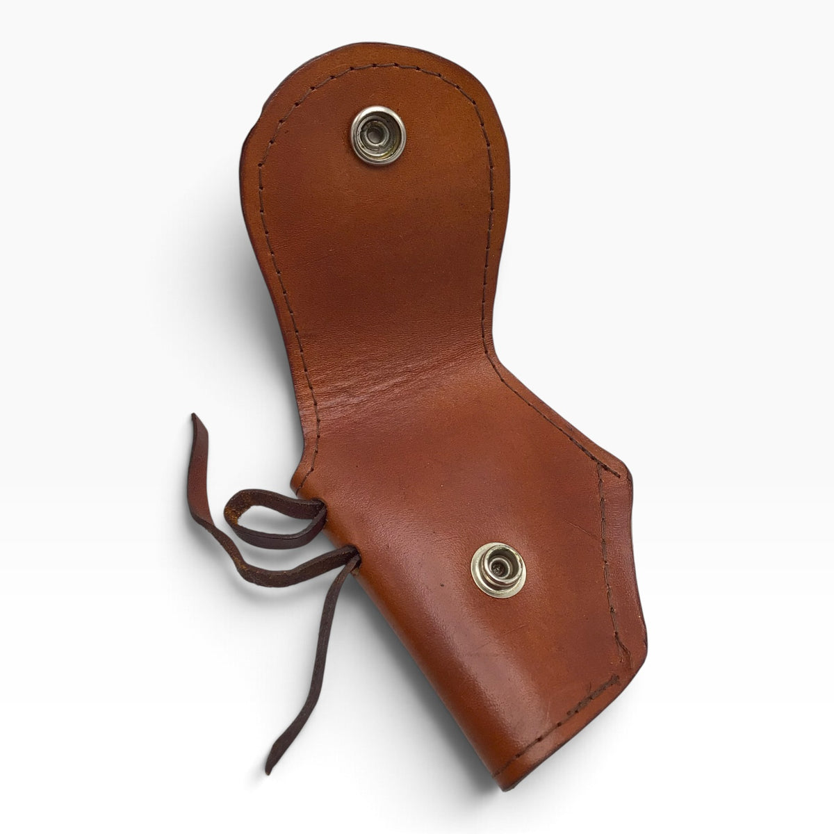 Brown Leather Gun Holster with Leather Hammer Thong