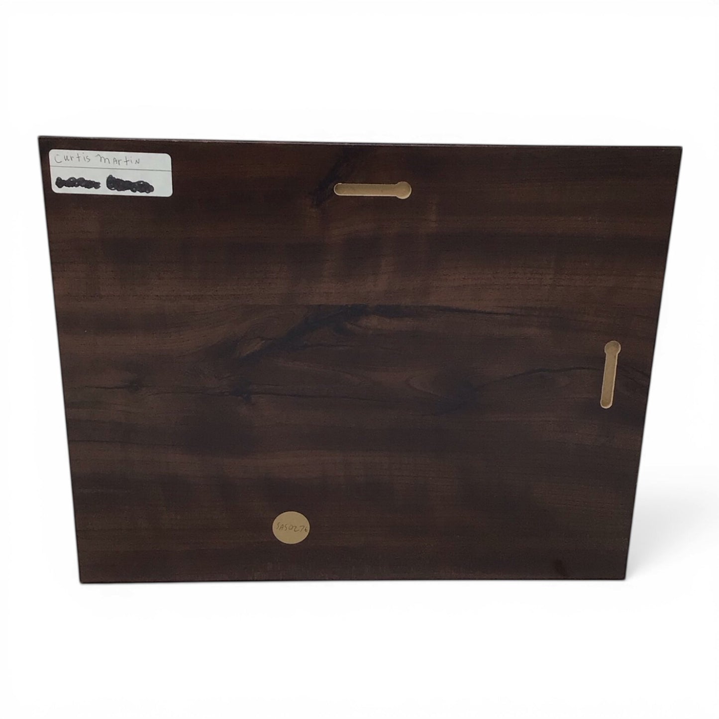 Signed Curtis Martin Photo Plaque with Sports Card