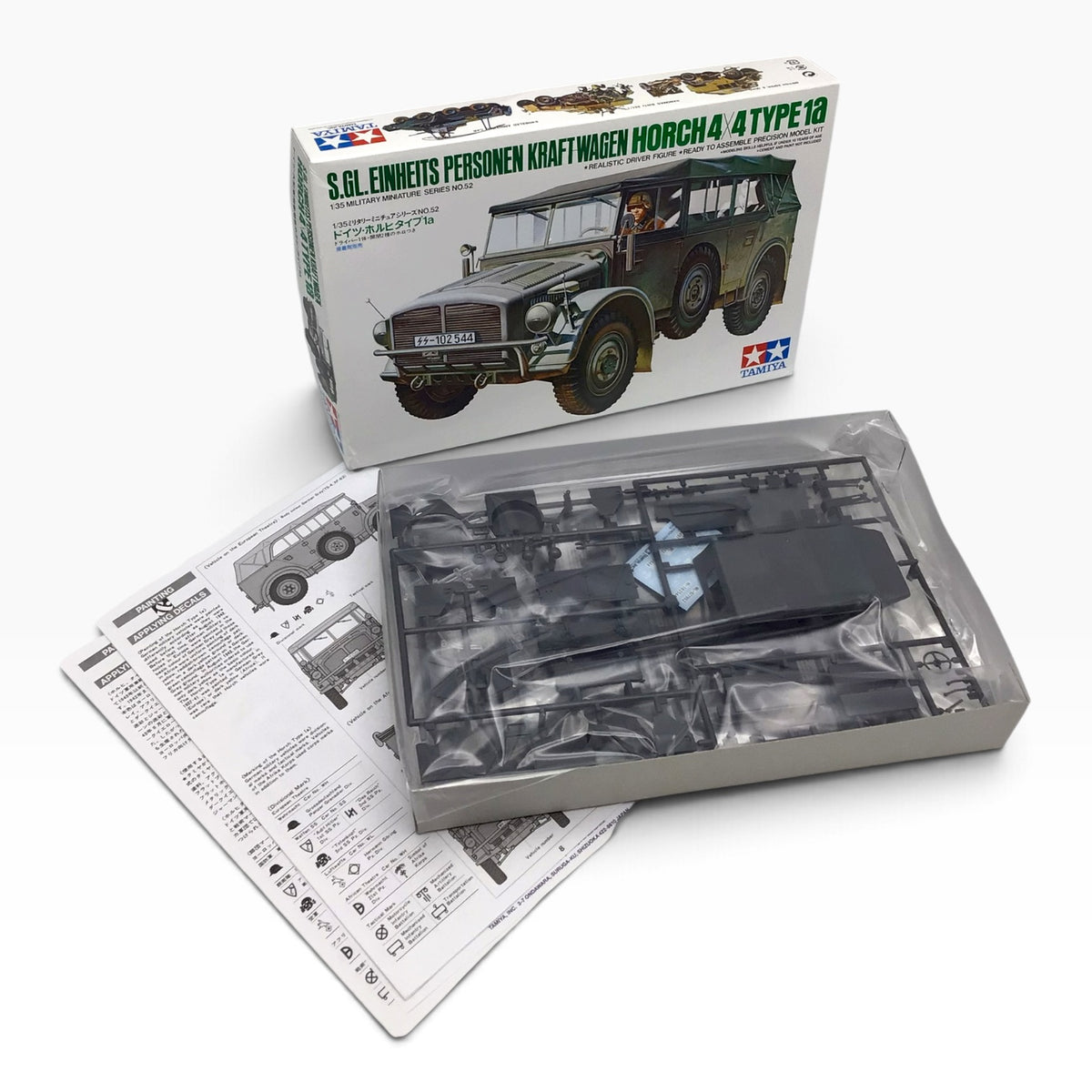 Tamiya S.GL. Einheits-Pkw Horch 4x4 Type 1A – 1975 – Military Miniatures Series #52 – 1:35 Scale