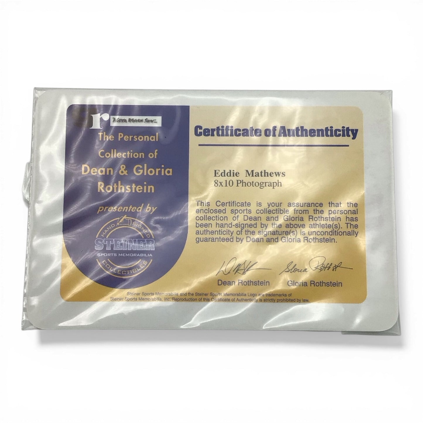 Framed Eddie Mathews Signed Photo