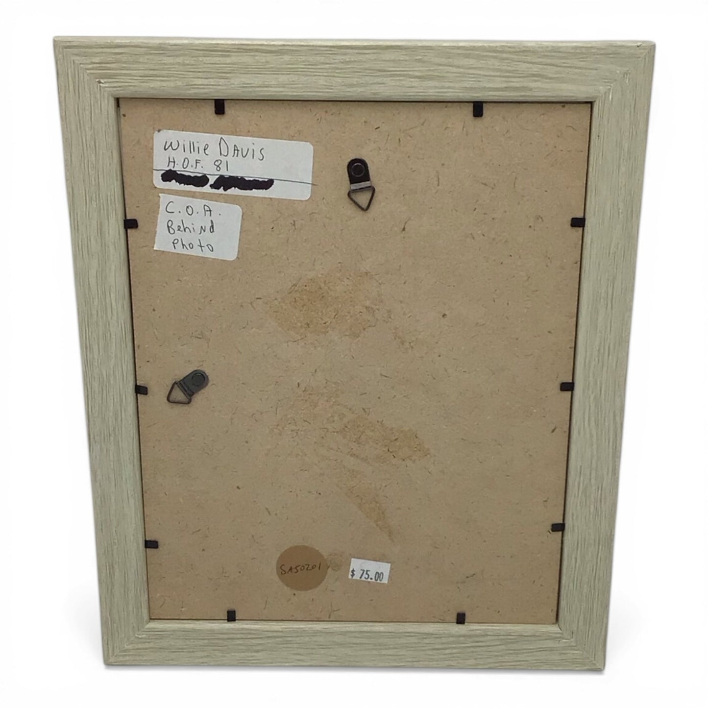 Framed Willie Davis Signed Photo