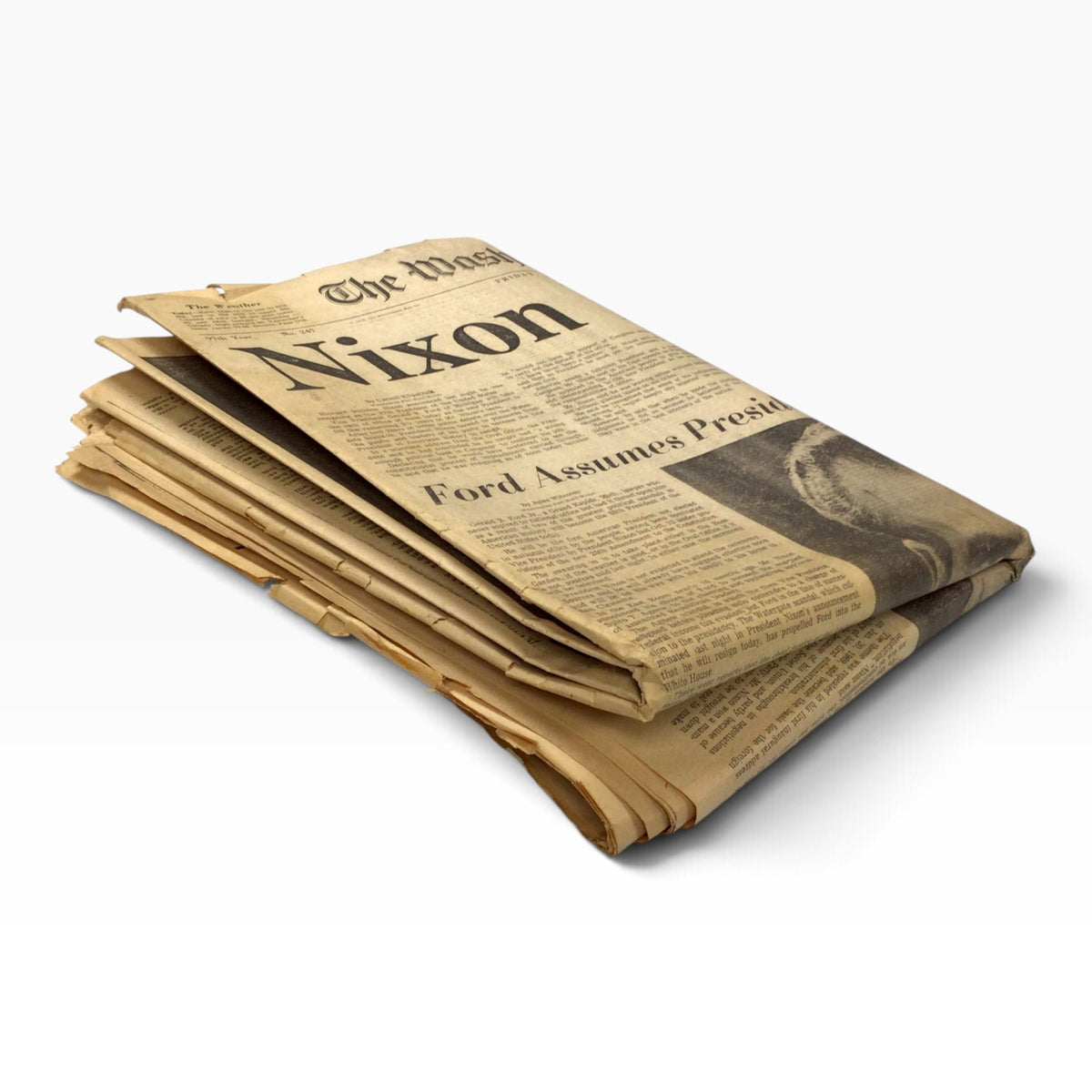 Washington Post August 9, 1974 – Nixon Resigns – Ford Takes Over Presidency – Complete Edition with Supplement