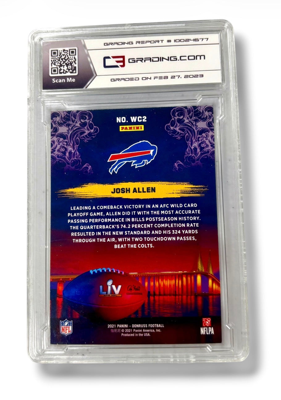 2021 Panini Donruss #WC2 Road to the Super Bowl Josh Allen GR 9.0 Mint