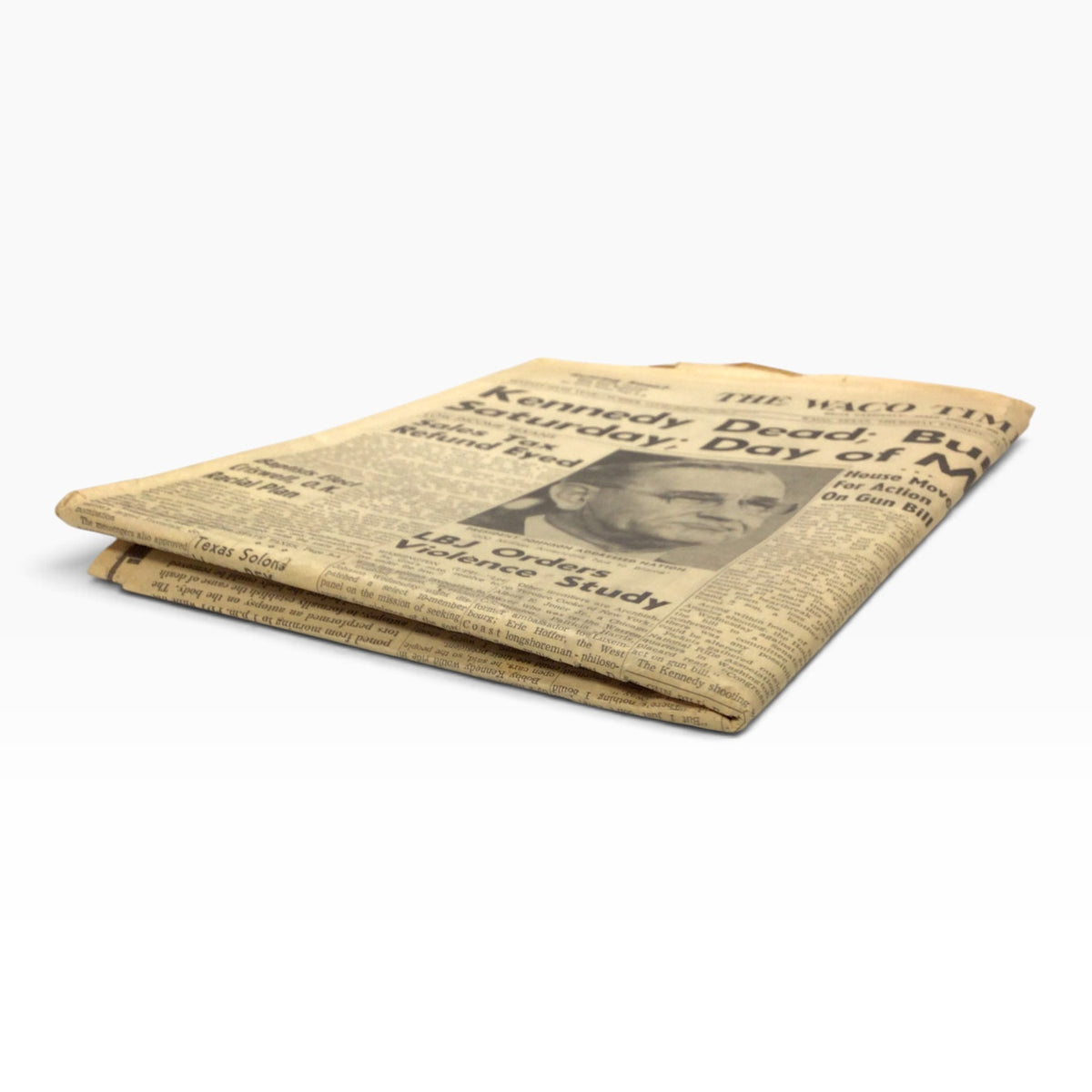 The Waco Times-Herald June 6, 1968 – Senator Robert Kennedy Dead – Burial in Arlington Saturday – Original Newspaper