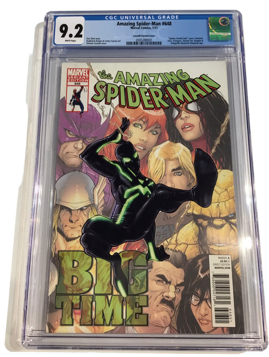 AMAZING SPIDER-MAN 648 - Casselli Variant Stealth Suit Cover - CGC 9.2