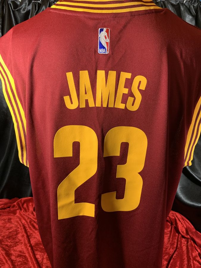 Adidas Replica Lebron James Home Jersey Brown/Yellow - Large