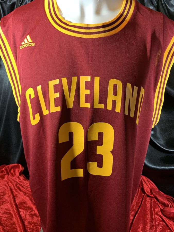 Adidas Replica Lebron James Home Jersey Brown/Yellow - Large