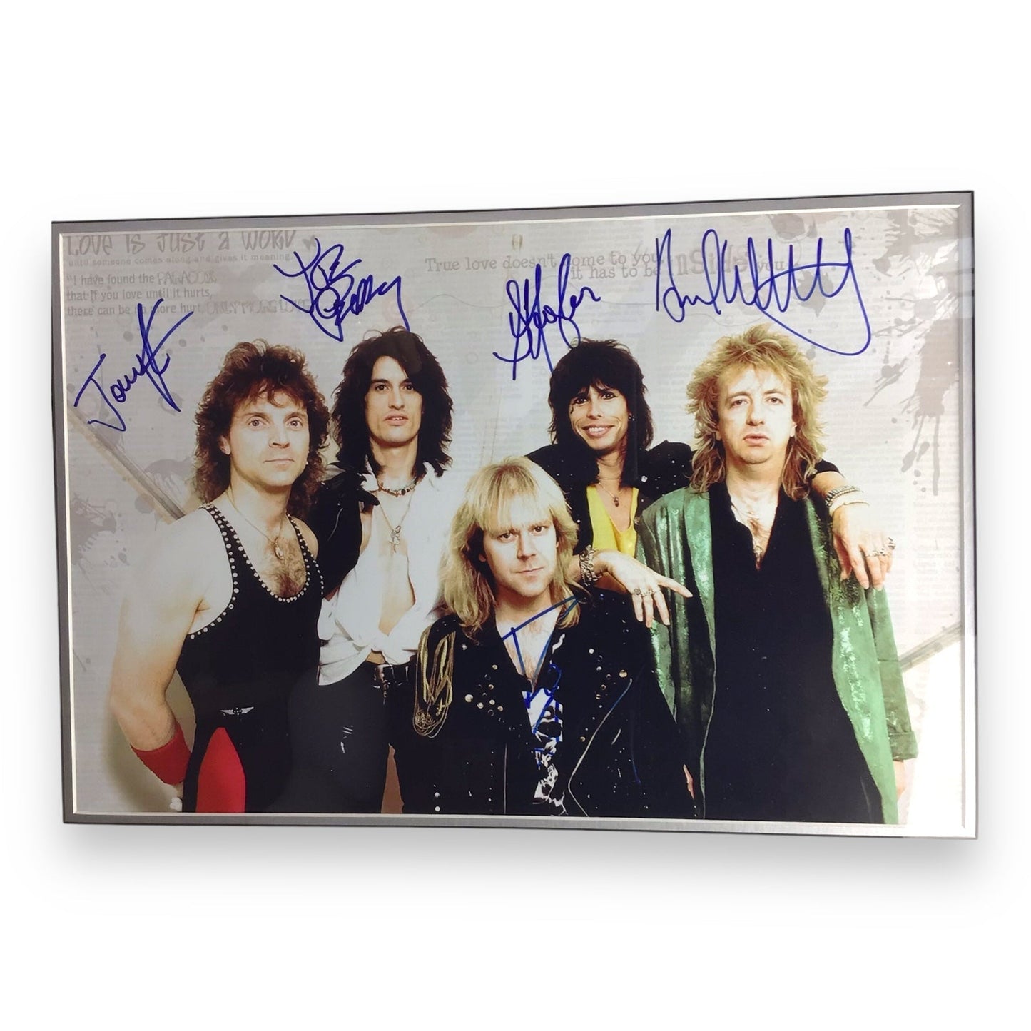 Aerosmith Poster Signed by ALL FIVE Bandmates, Framed Rock History Collectible
