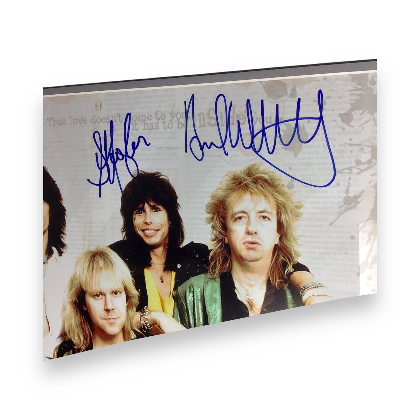 Aerosmith Poster Signed by ALL FIVE Bandmates, Framed Rock History Collectible