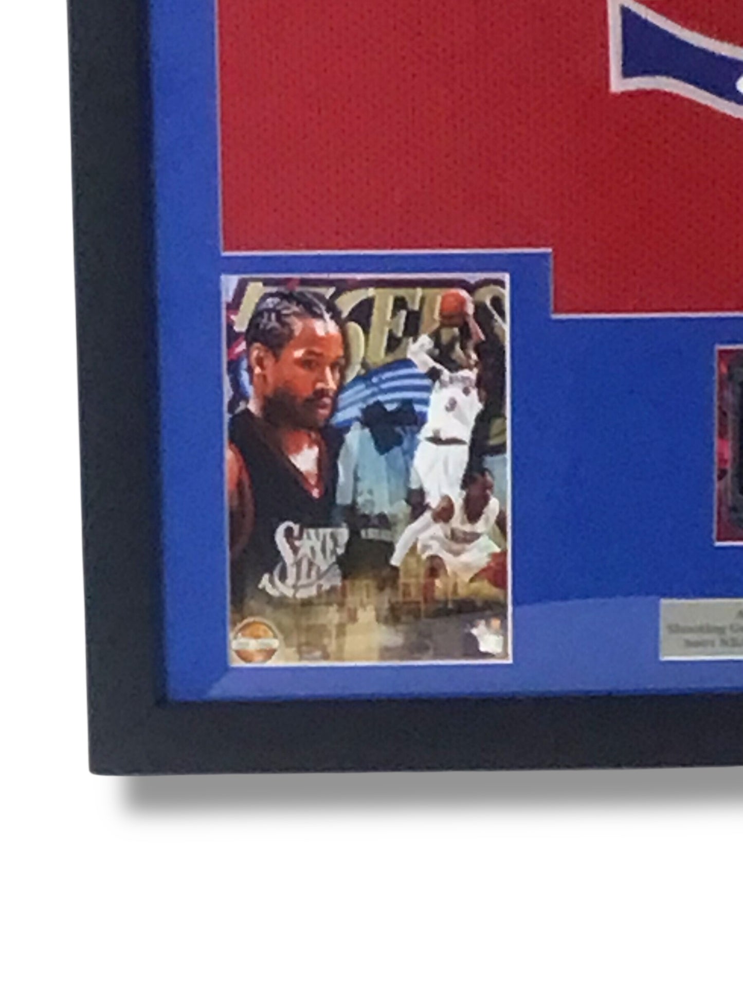 Allen Iverson Framed & Signed Autographed Jersey w/ JSA Cert & Prizm Insert Card