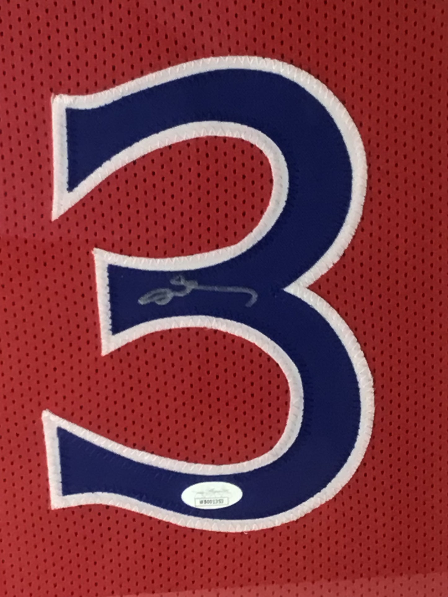 Allen Iverson Framed & Signed Autographed Jersey w/ JSA Cert & Prizm Insert Card