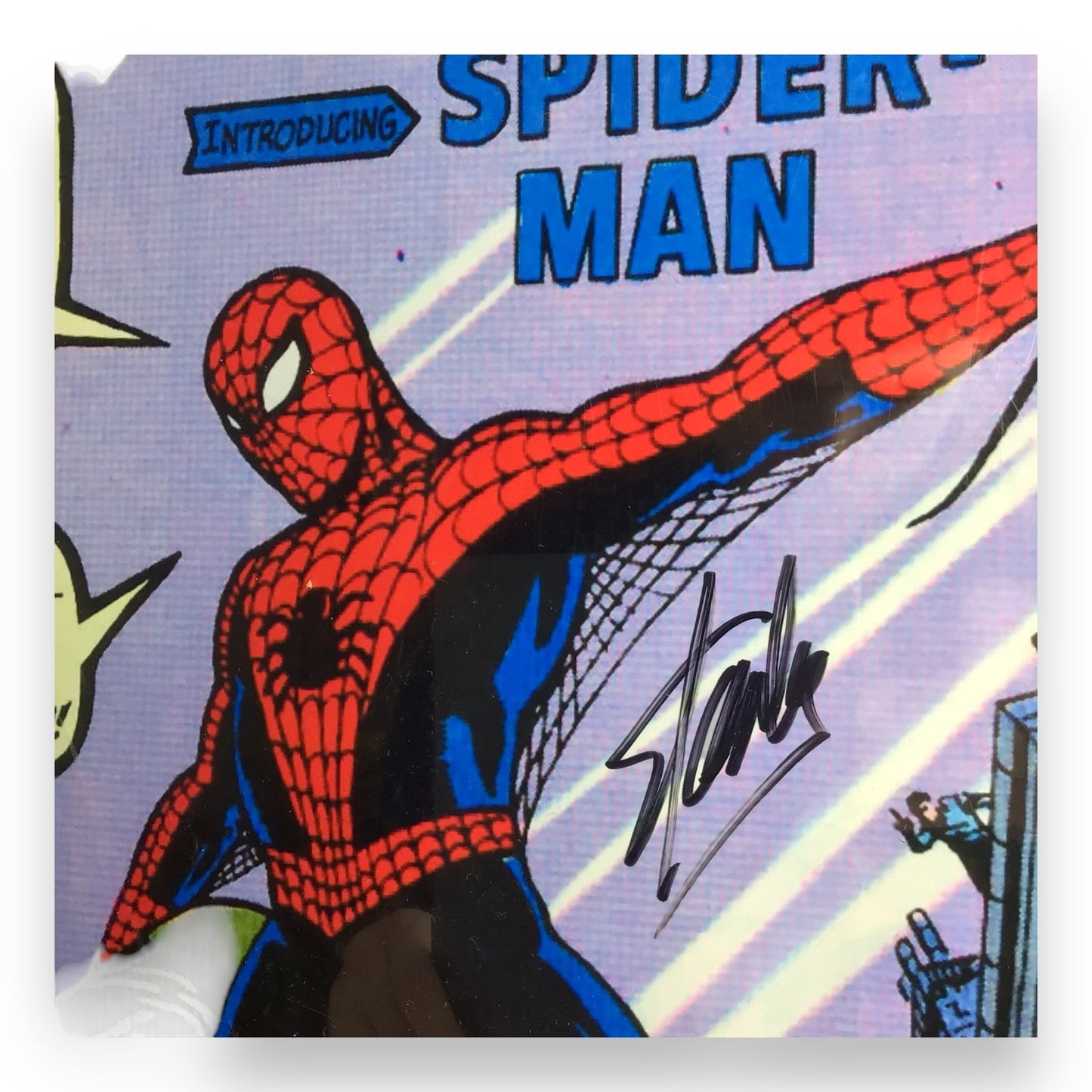 Amazing Fantasy #15 Spider-Man Poster Signed by Stan Lee, JSA Certified