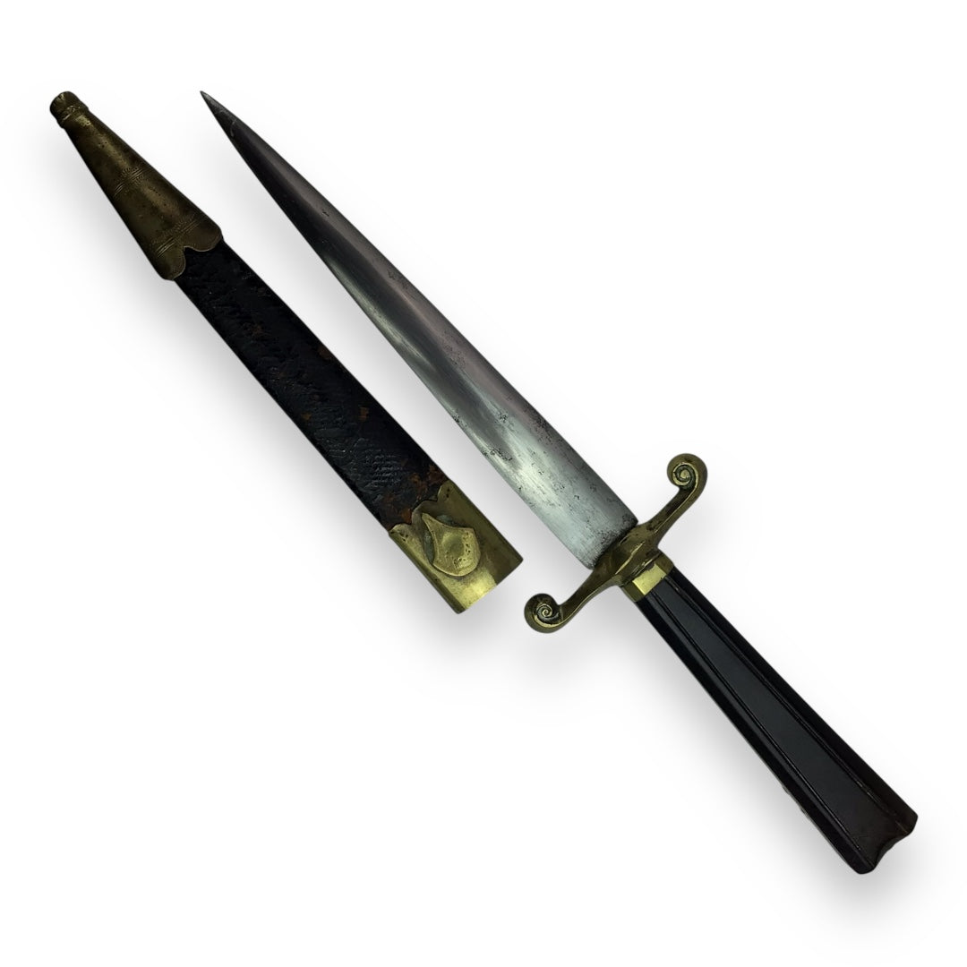 American Revolution Masonic Dagger - Skull & Crossbones Hilt w/ Sheath