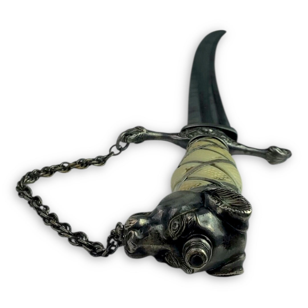 American Revolutionary War Dog Head Silver Hilt Sword Hallmarked 1770