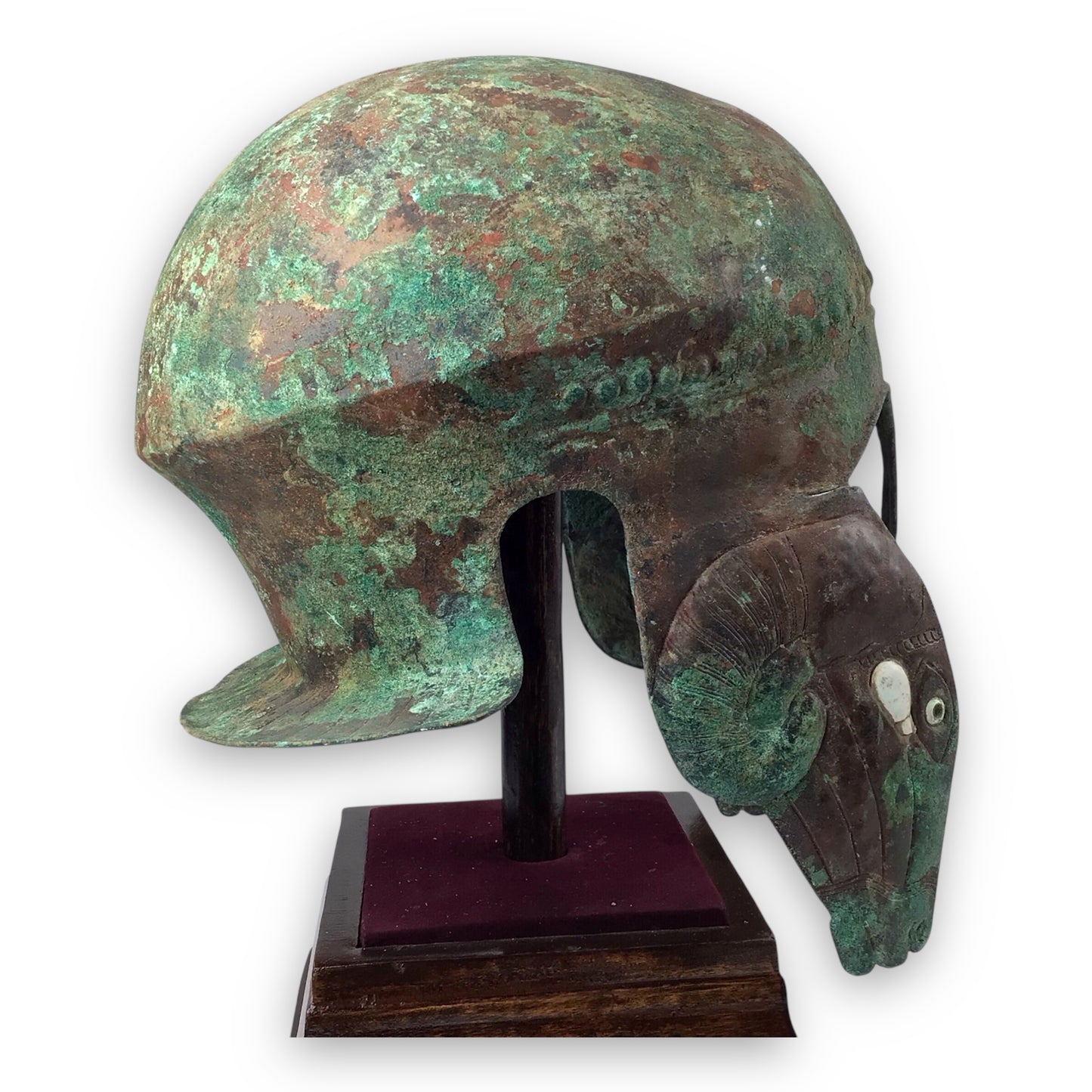 Ancient Greek Bronze Helmet w/ Ram's Head Cheekpieces (5th-4th C.B.C.)
