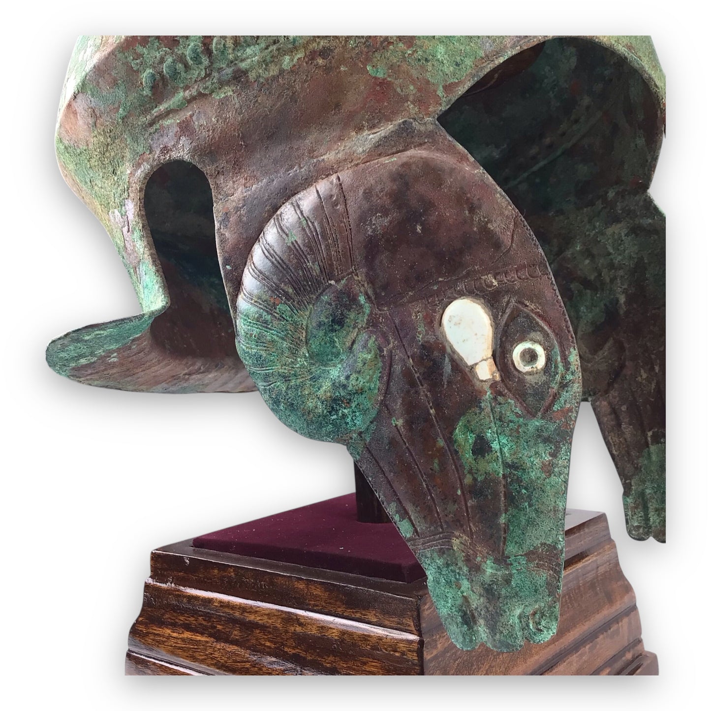 Ancient Greek Bronze Helmet w/ Ram's Head Cheekpieces (5th-4th C.B.C.)