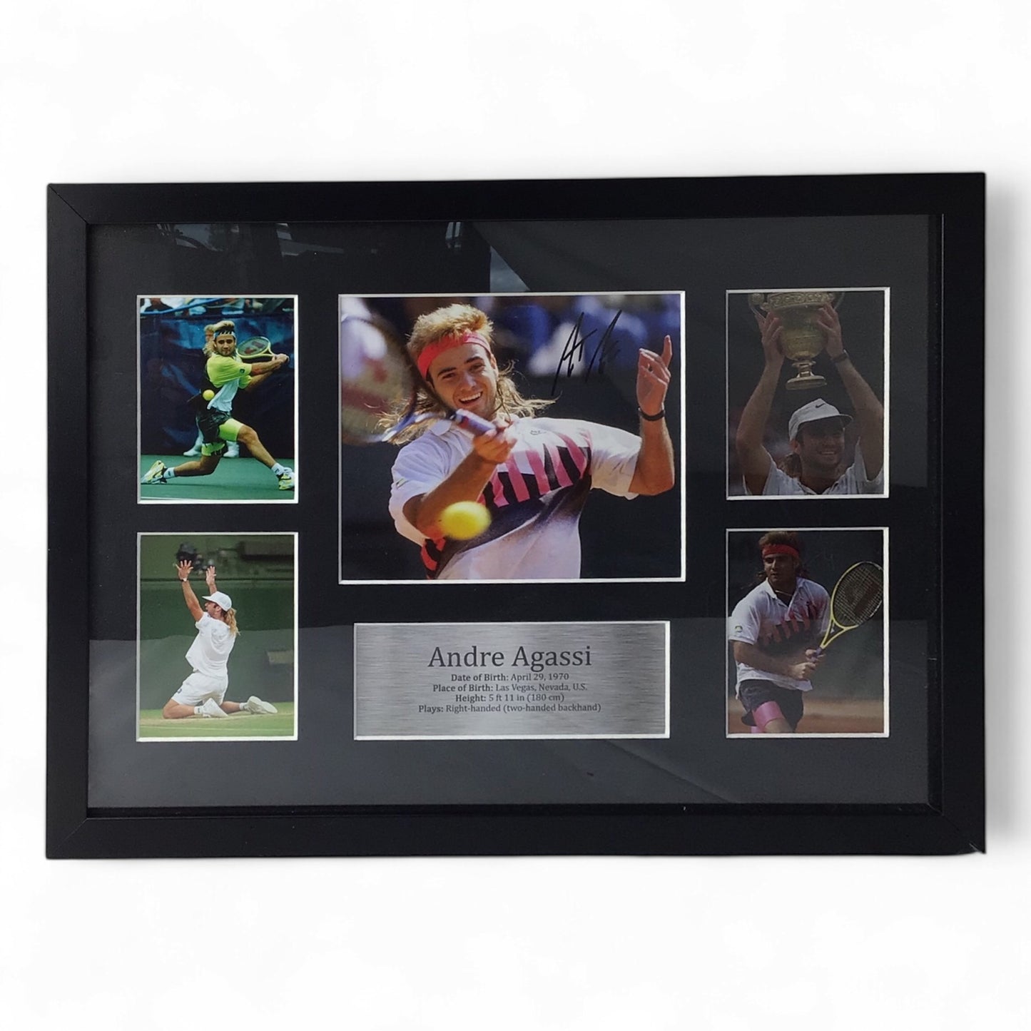 Andre Agassi Signed Framed Photo + Longines Bag – JSA Certified