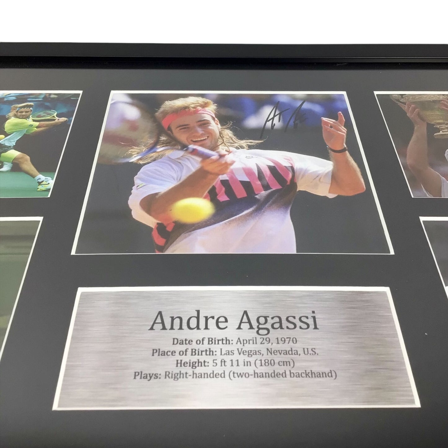 Andre Agassi Signed Framed Photo + Longines Bag – JSA Certified