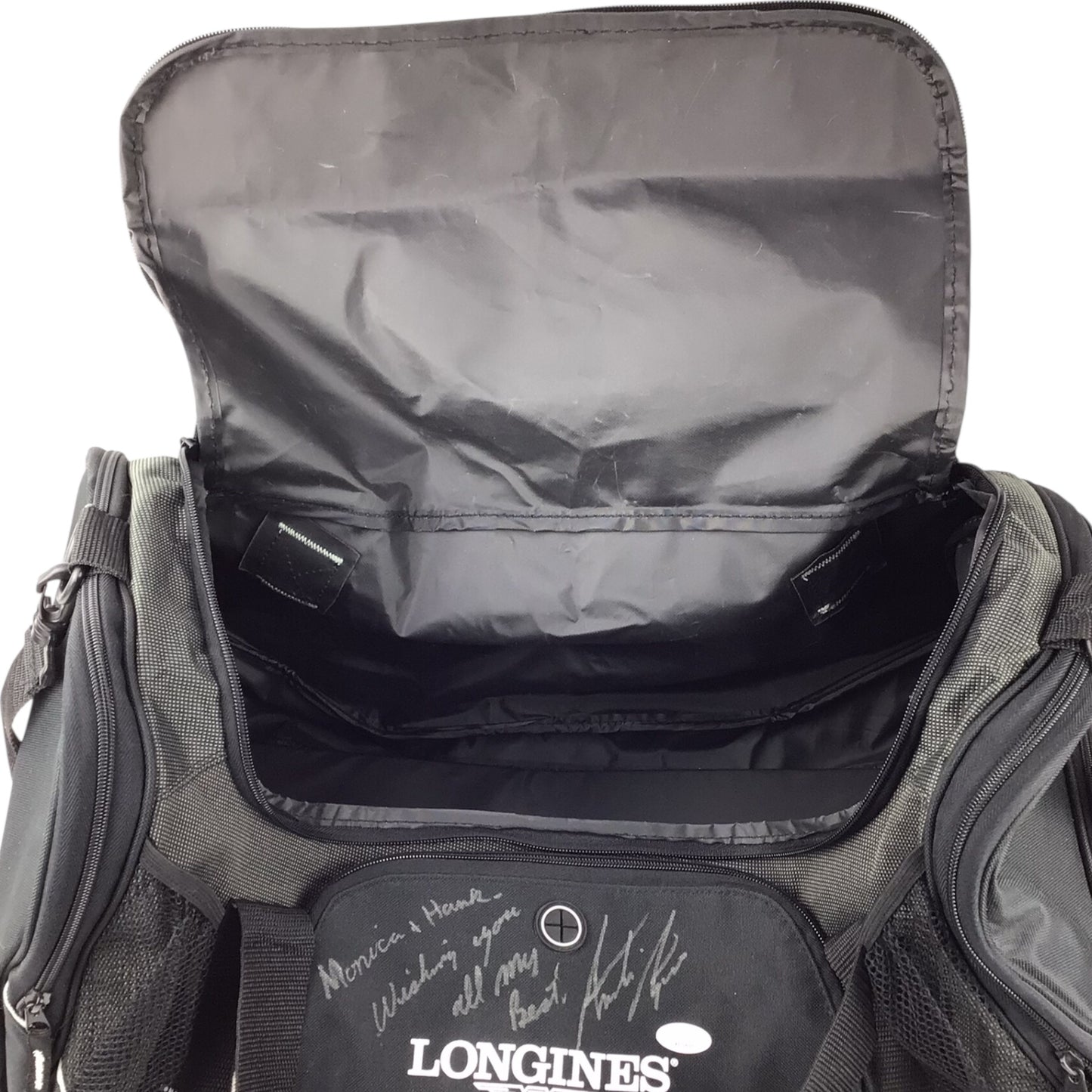 Andre Agassi Signed Framed Photo + Longines Bag – JSA Certified