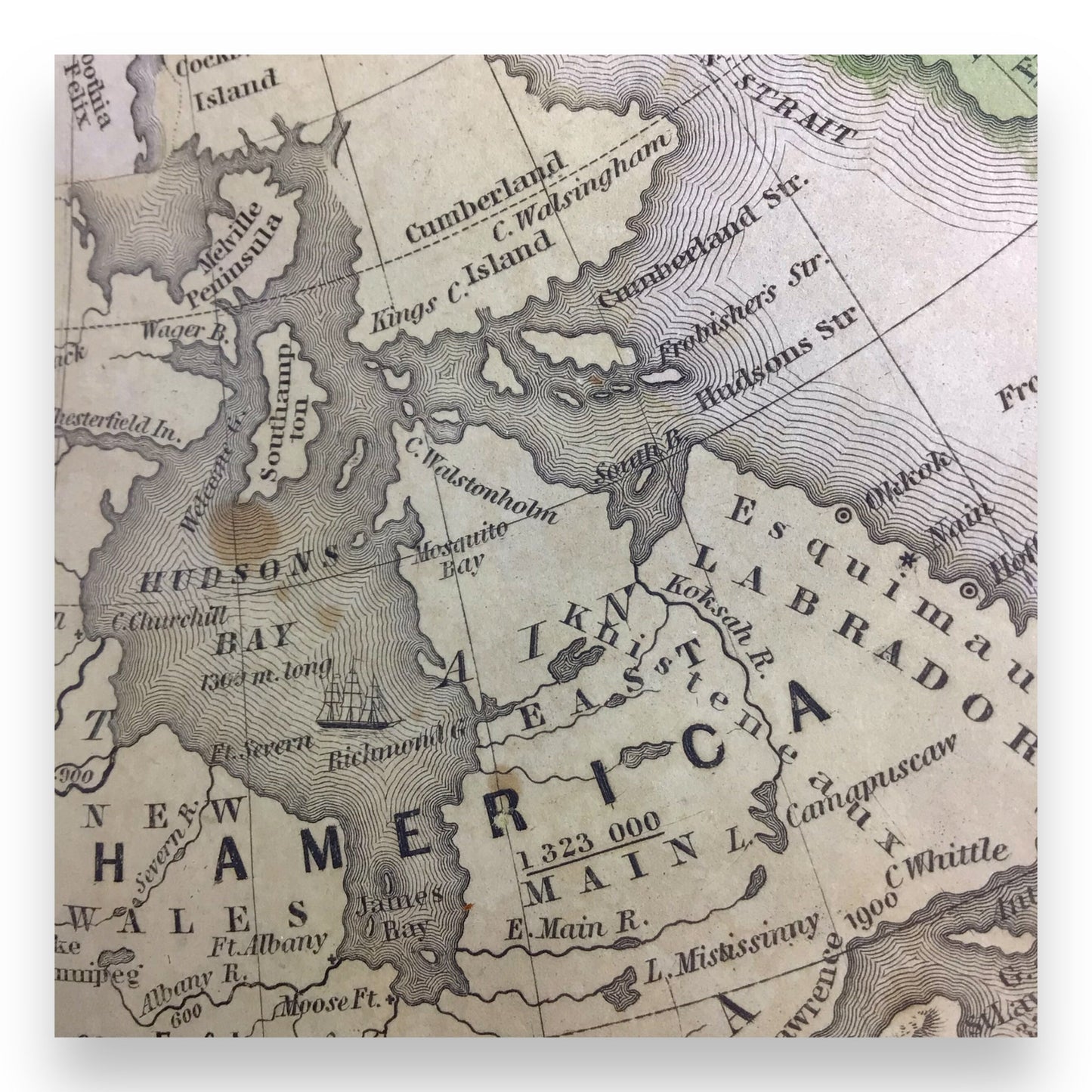 Antique Map of North America, Early Texas Republic & Russian Alaska - 1839