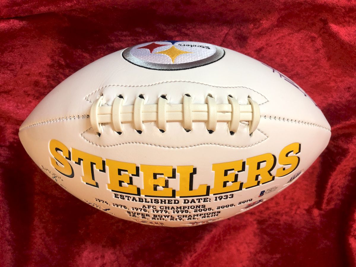 Antonio Brown Steelers Certified Authentic Autographed Football Shadowbox