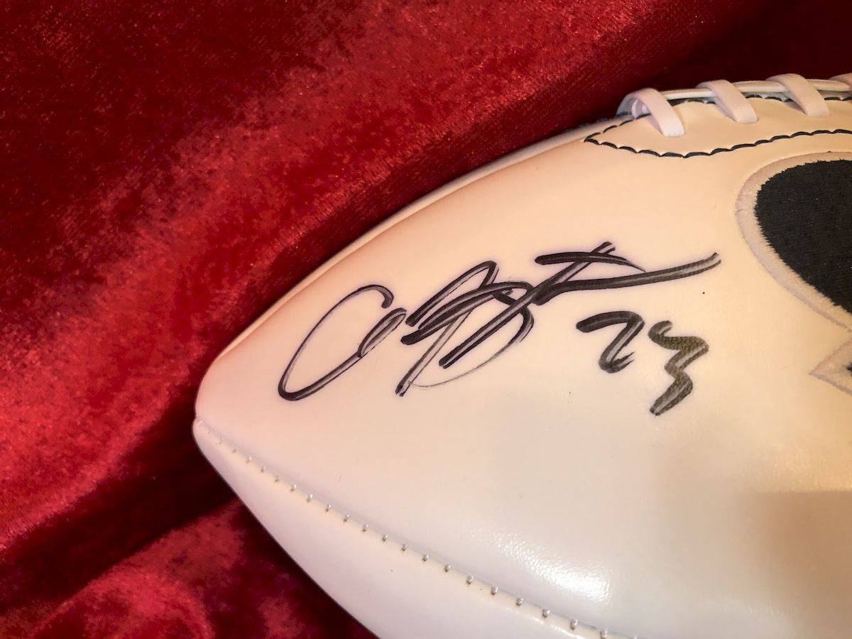 Arian Foster Texans Certified Authentic Autographed Football Shadowbox
