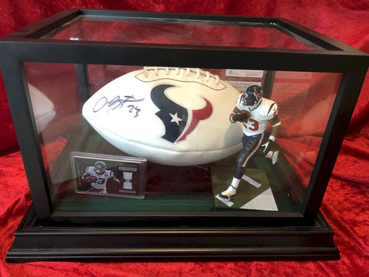 Arian Foster Texans Certified Authentic Autographed Football Shadowbox