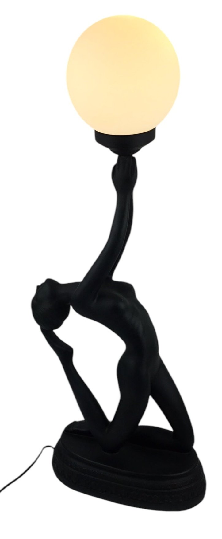 Art Deco Nude Black Woman Lamp