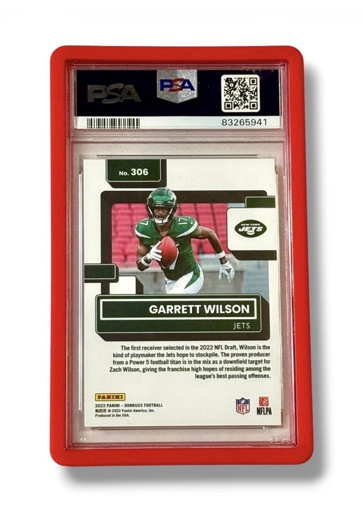 2022 Donruss Press Proof Premium RC Rookie Garrett Wilson PSA 10 - 83265941
