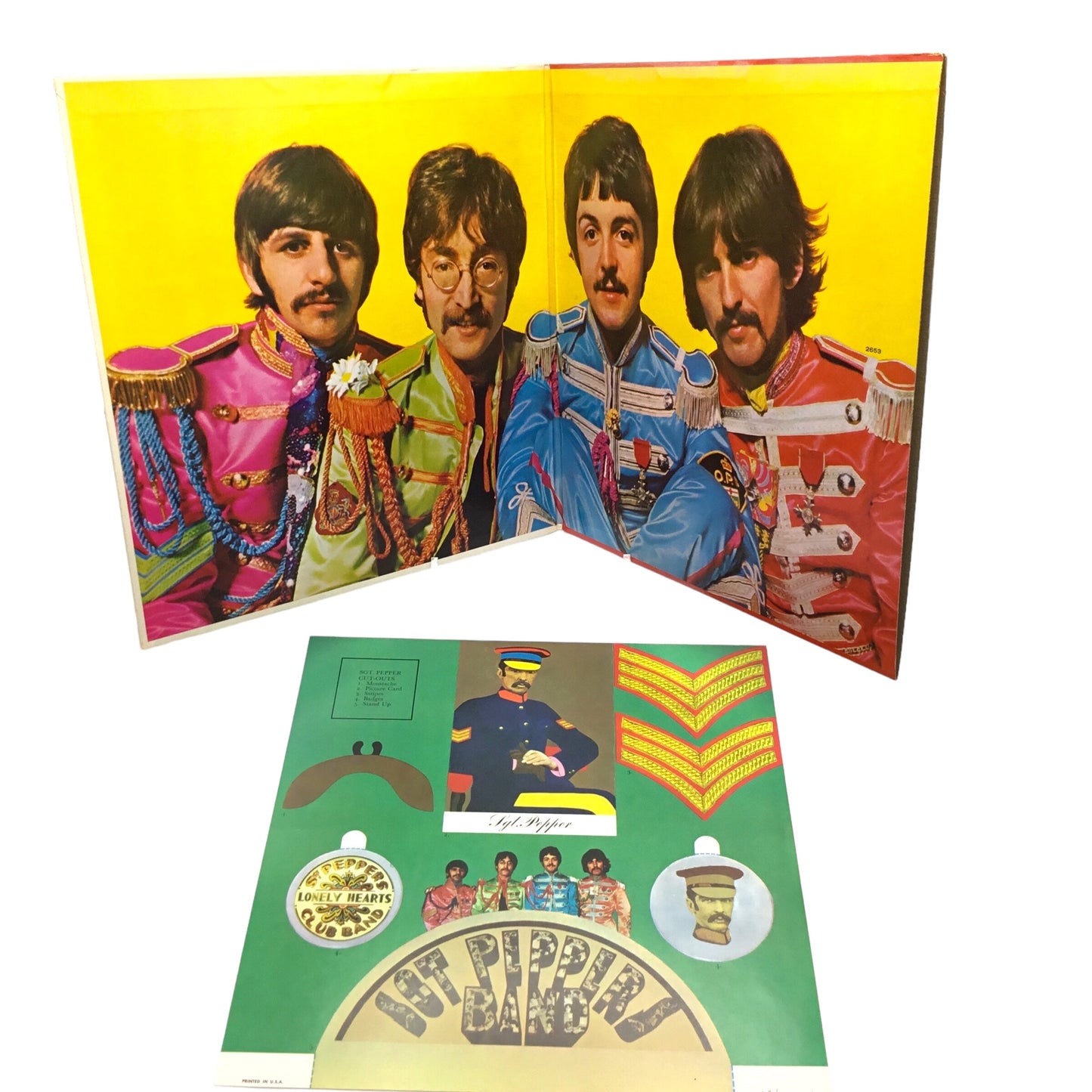 BEATLES Sgt. Peppers... CAPITOL SMAS-2653 LP VG+ orange label w/ insert