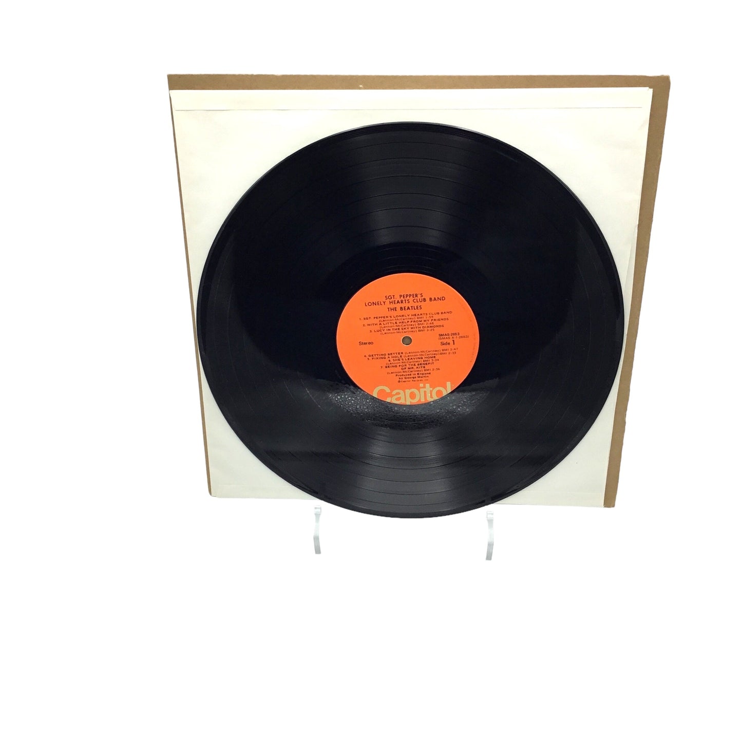 BEATLES Sgt. Peppers... CAPITOL SMAS-2653 LP VG+ orange label w/ insert
