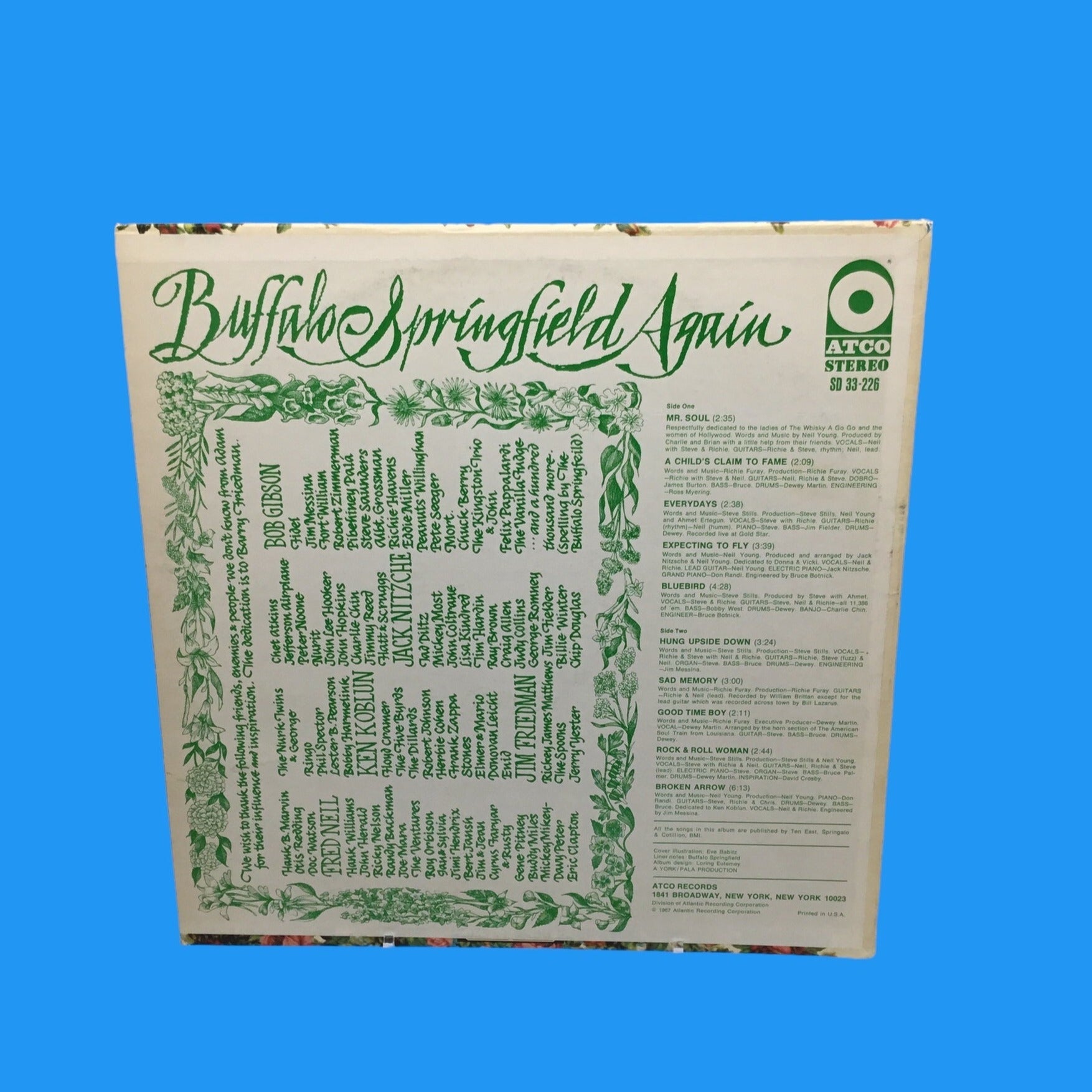 BUFFALO SPRINGFIELD AGAIN LP (1967) ORIG 1ST Stereo ATCO 33-226 TRI-TONE Label