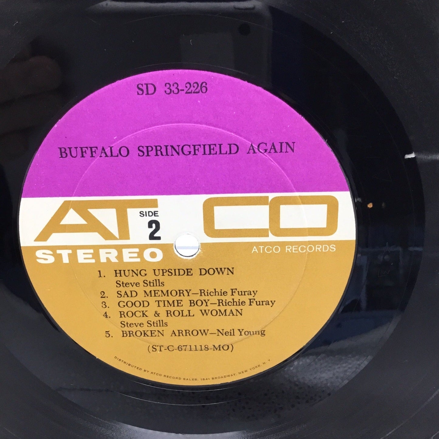 BUFFALO SPRINGFIELD AGAIN LP (1967) ORIG 1ST Stereo ATCO 33-226 TRI-TONE Label