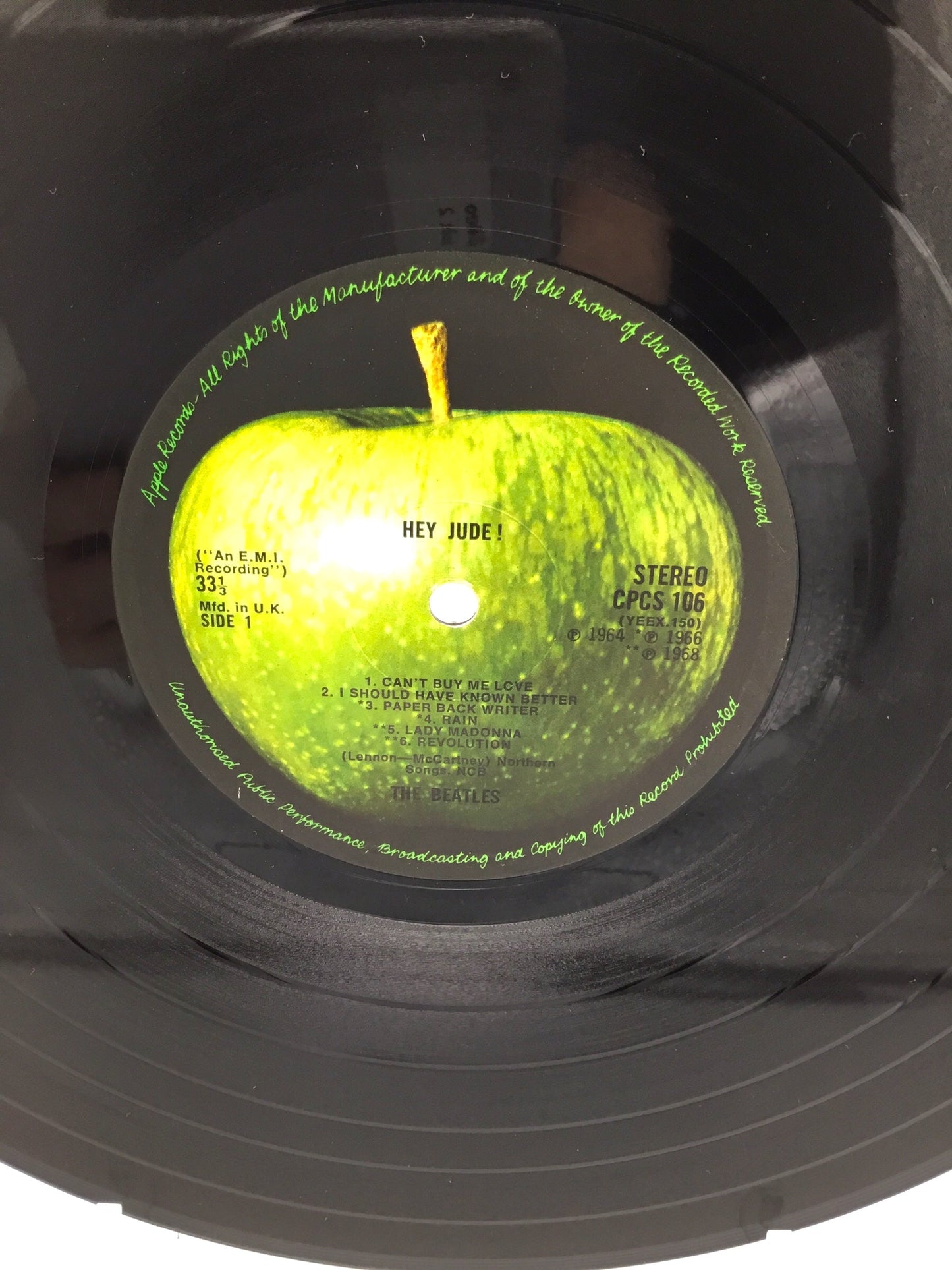 Beatles Hey Jude Original Apple Stereo UK Import CPCS 106 NM- Vinyl