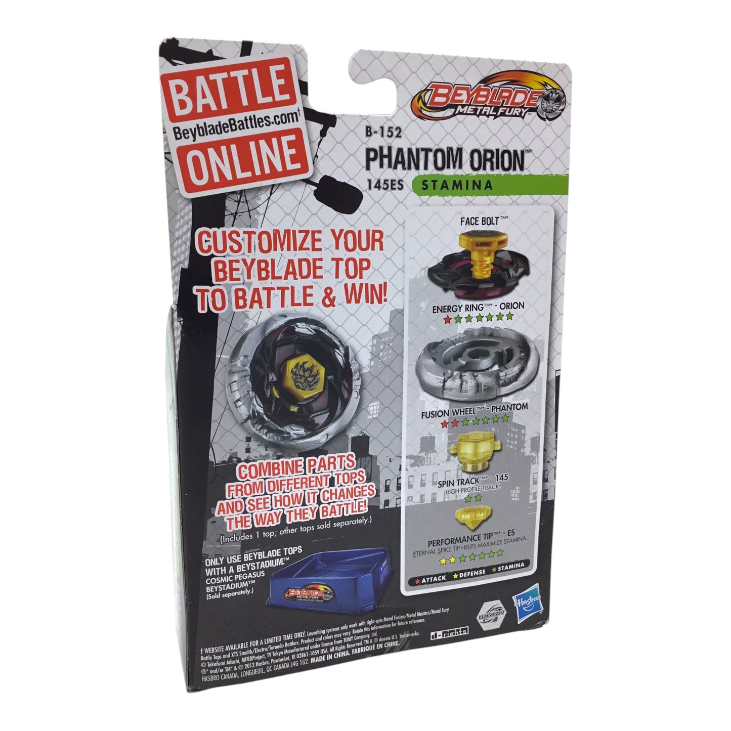 Beyblade Metal Fury Phantom Orion B-152 New in Box
