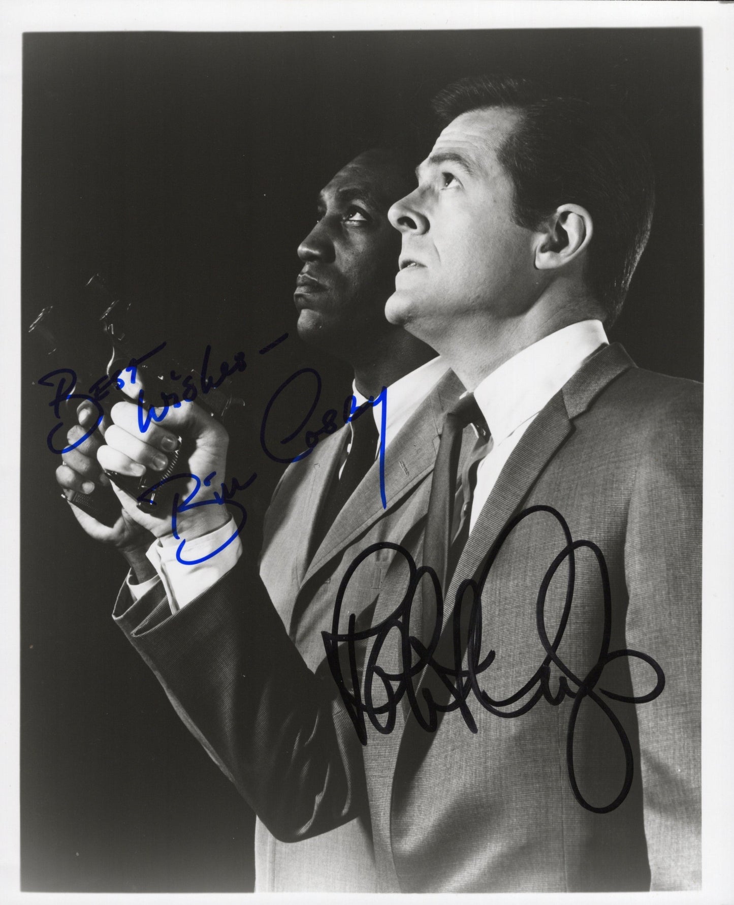 Bill Cosby & Robert Culp Signed 8x10 Photo in "I Spy", Personalized “Best Wishes”