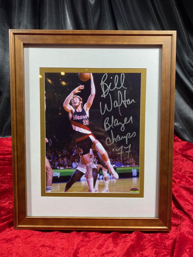 Bill Walton Signed Photo 8x10 Framed Portland Trail Blazers COA