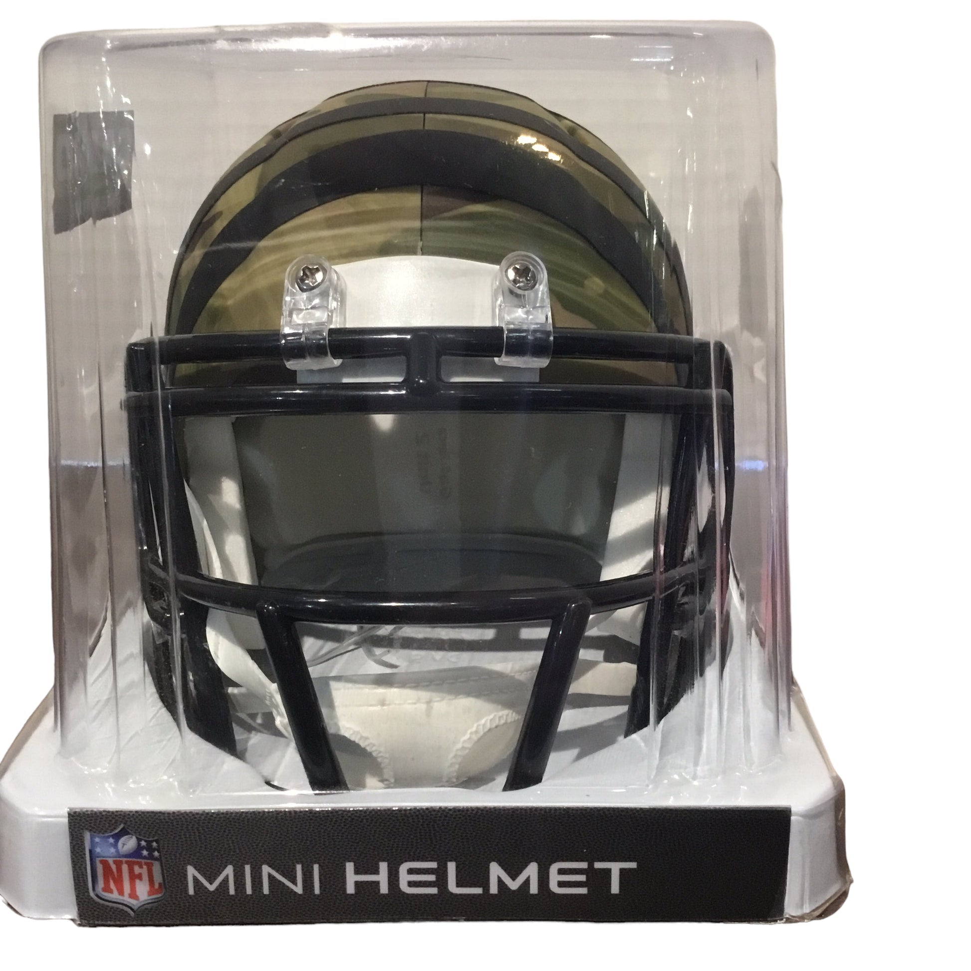 Boomer Esiason Autographed Cincinnati Bengals Camo Mini Helmet with Fanatics Certification