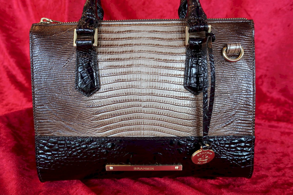 Brahmin Crocodile-Embossed Leather Handbags