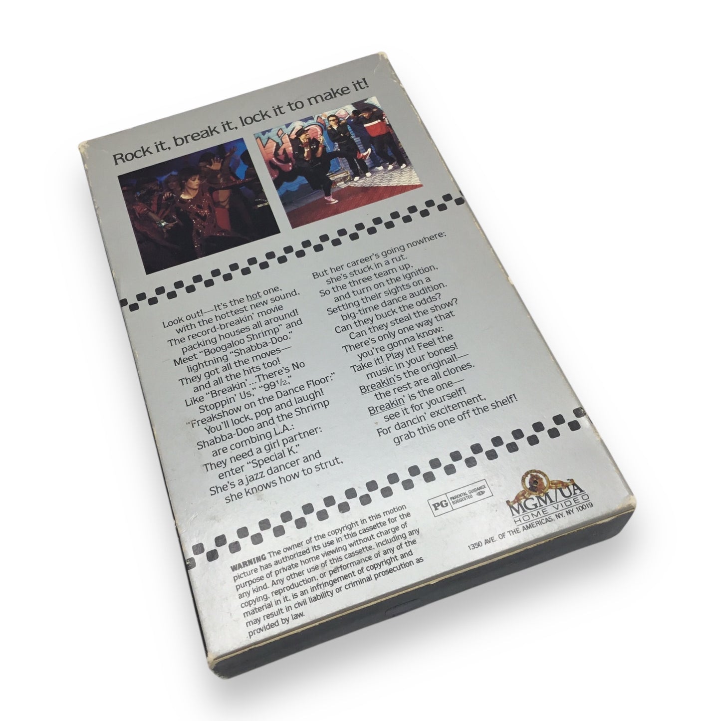 Breakin' 1984 VHS Original Release Cardboard Clamshell Case MGM/UA Home Video