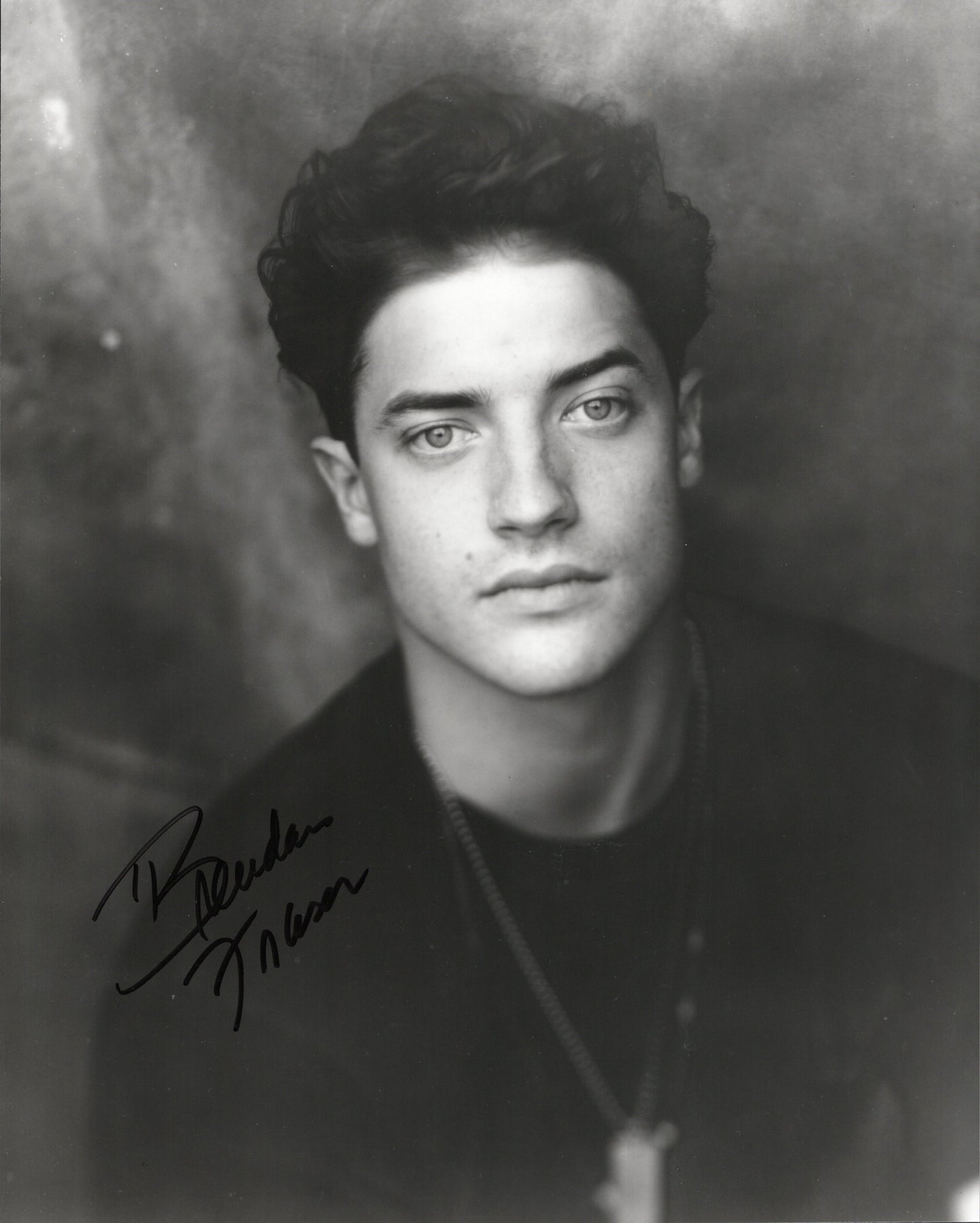 Brendan Fraser Signed Photo 8x10 B&W, Brendan Fraser Autograph, From The Mummy Era, Early Photo