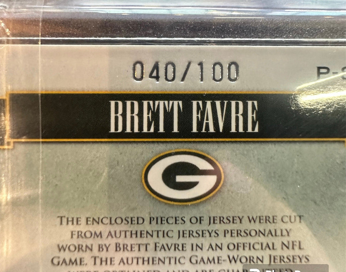 Brett Favre Game Worn Patch Card 40/100 Green Bay Packers – Collectors  Crossroads