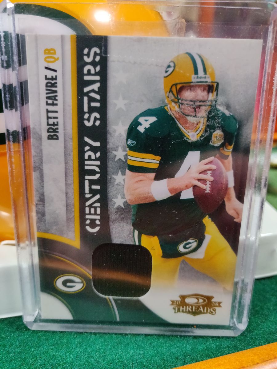 Brett Favre Green Bay Packers Autographed Mini Helmet Shadowbox w/ Card + Figure