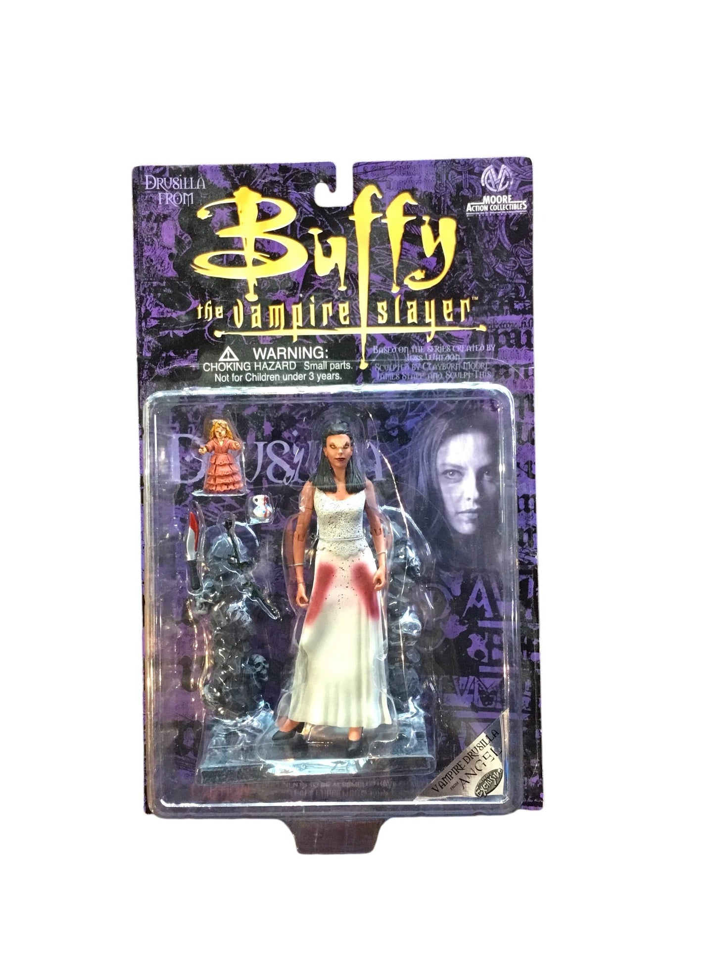 Buffy Vampire Slayer DRUSILLA-BLOODY White Dress- RARE-Previews Exclusive BTVS Series NRFB