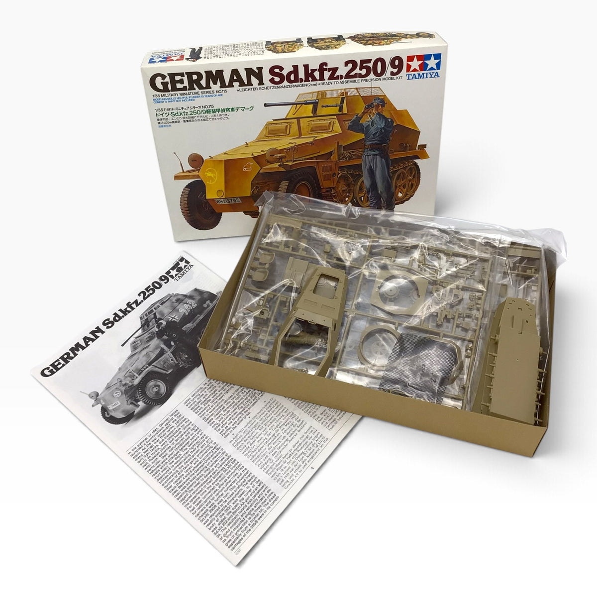 Tamiya German Sd.Kfz.250/9 1:35 Scale Model Kit – 1980