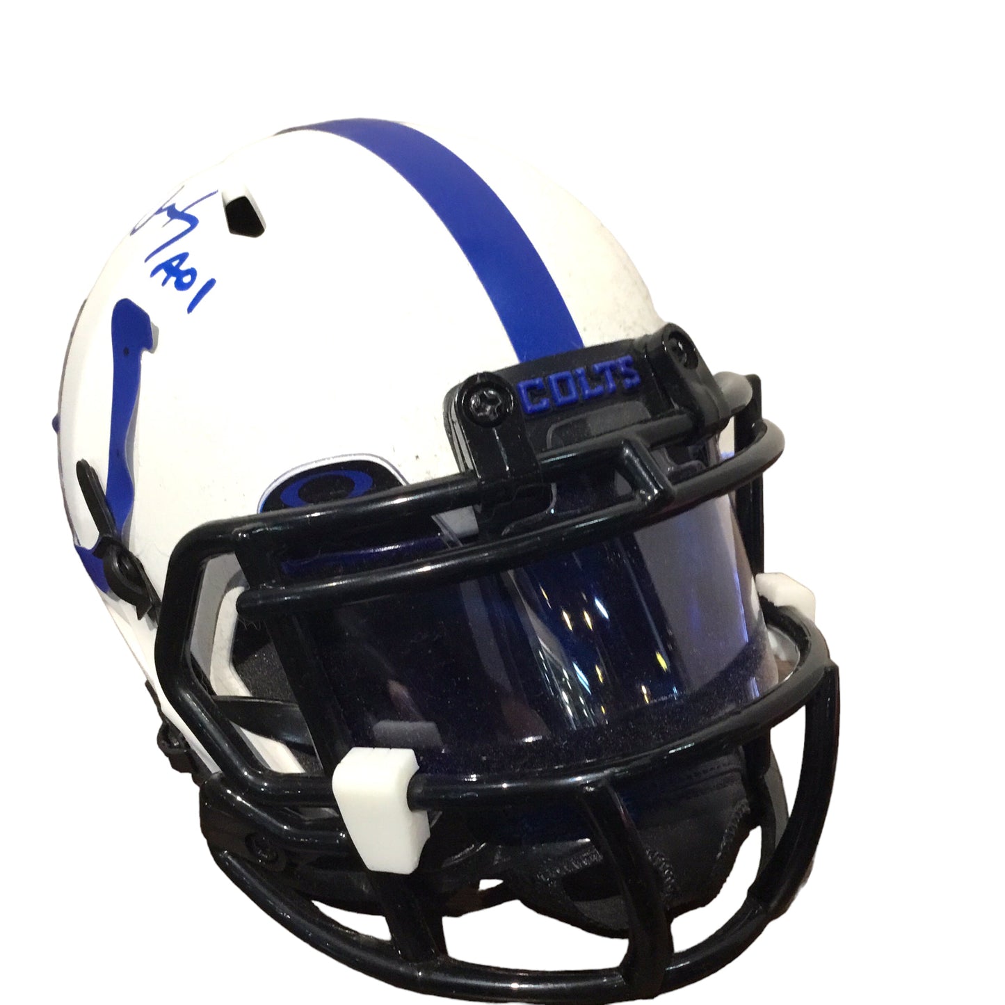 Carson Wentz Autographed Indianapolis Colts White Mini Helmet with Fanatics Certification