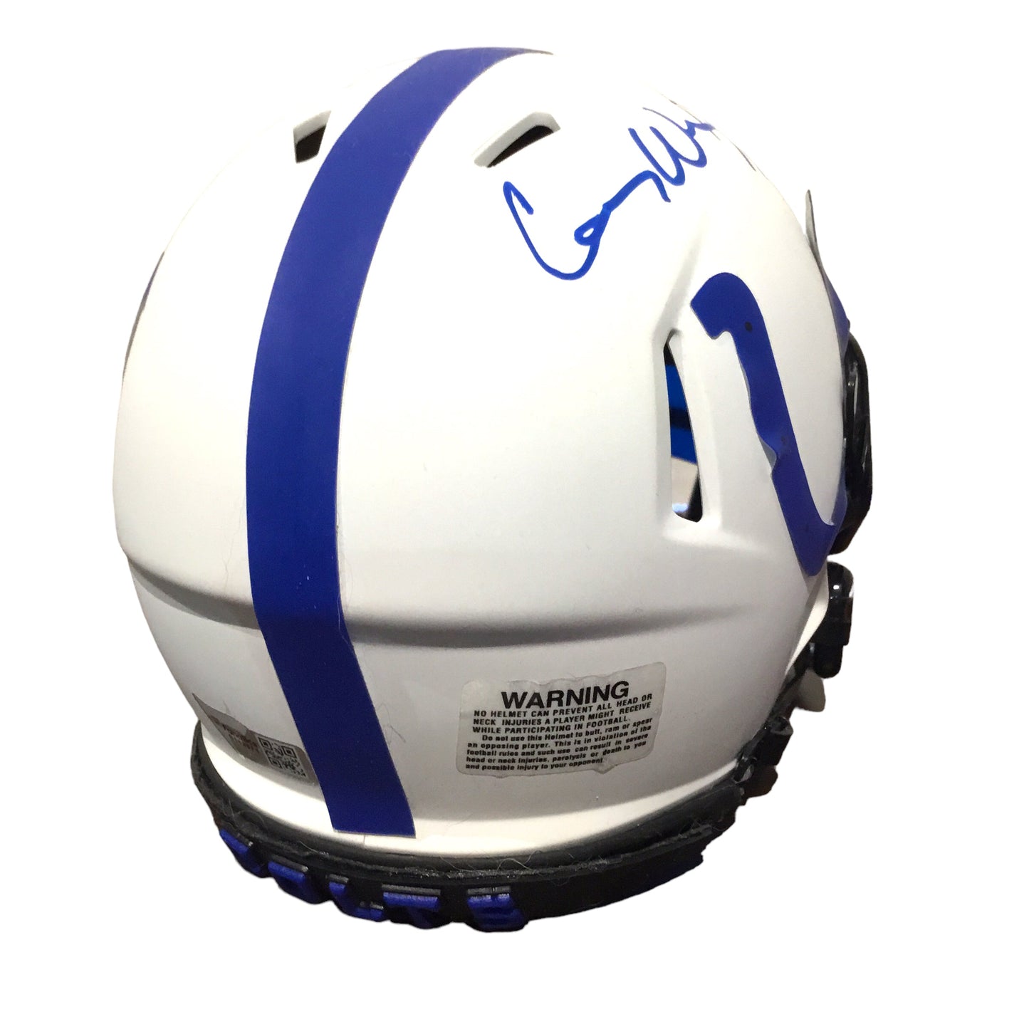 Carson Wentz Autographed Indianapolis Colts White Mini Helmet with Fanatics Certification