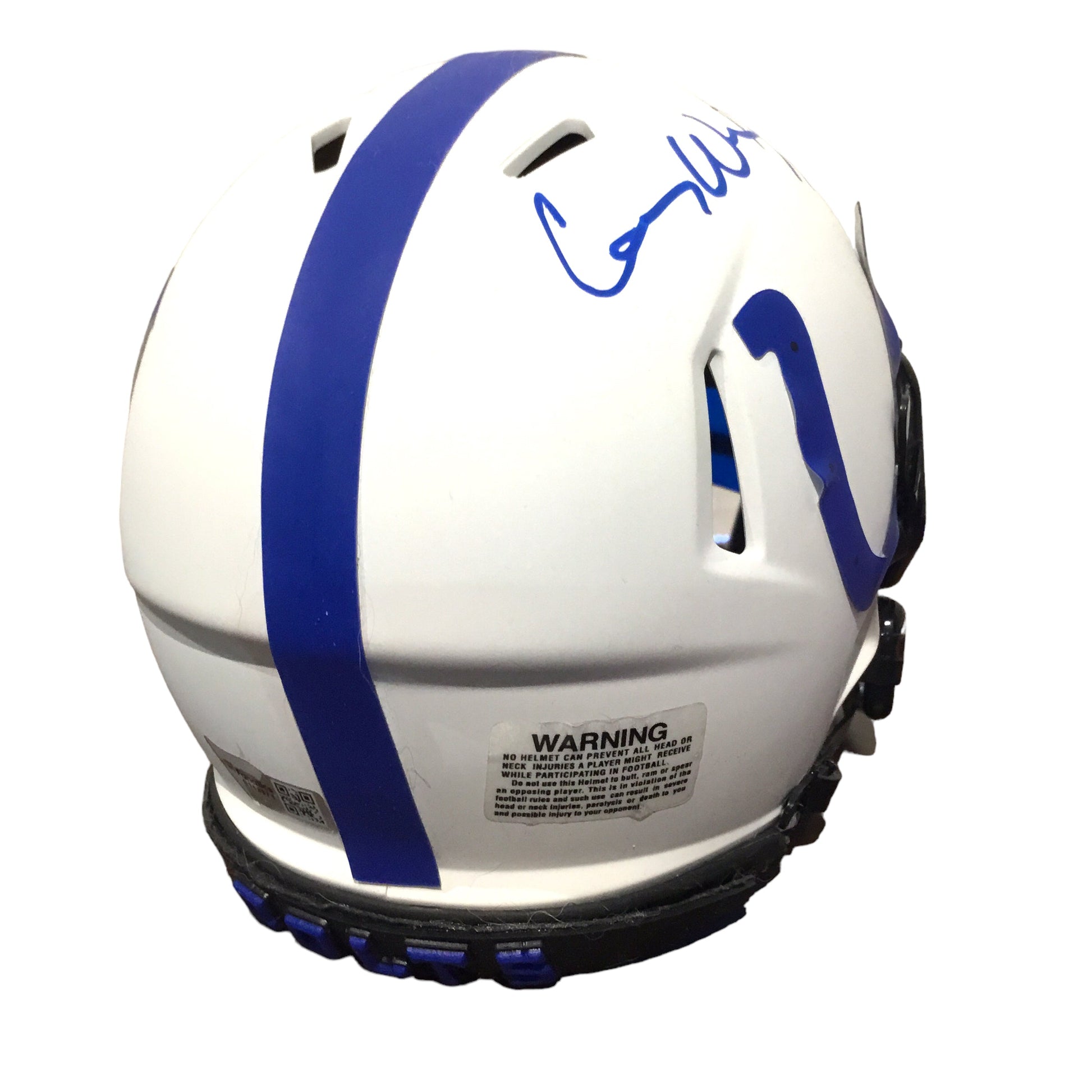 Carson Wentz Autographed Indianapolis Colts White Mini Helmet with Fanatics Certification