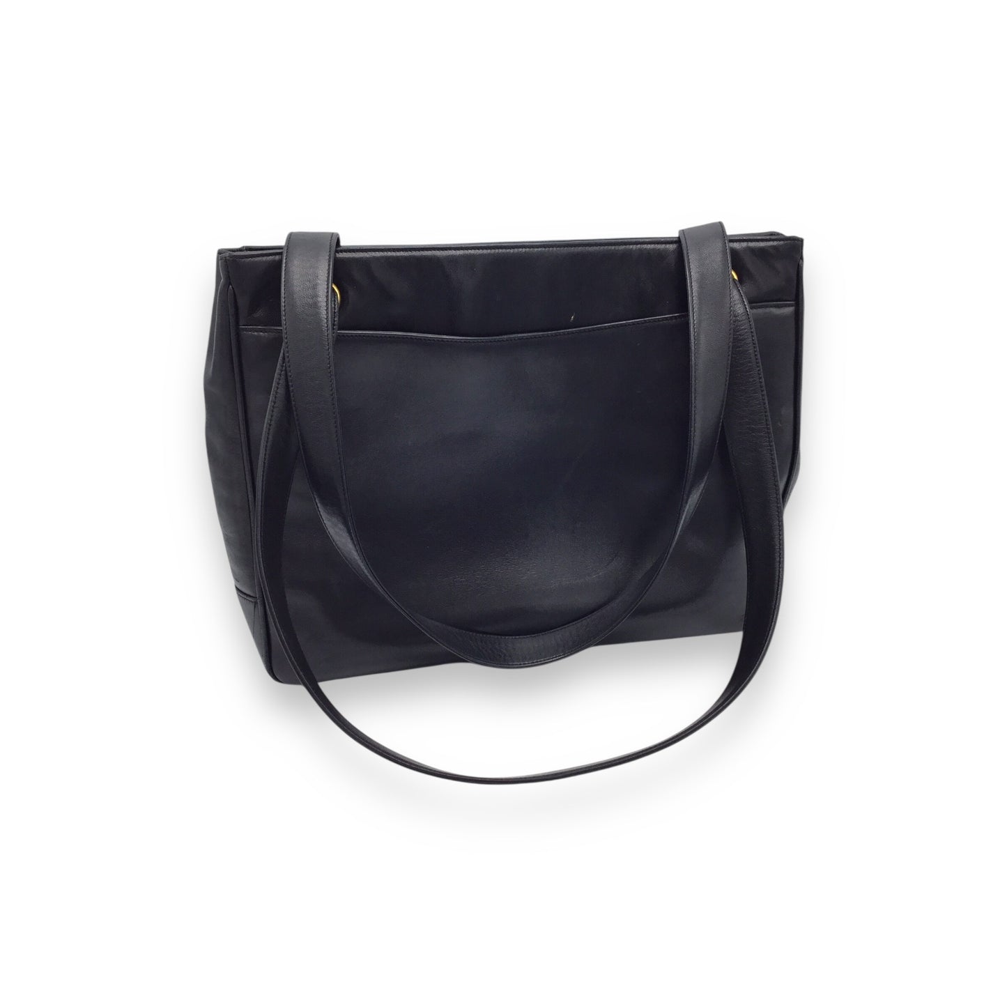 Chanel Handbag Black Calfskin Studded Logo